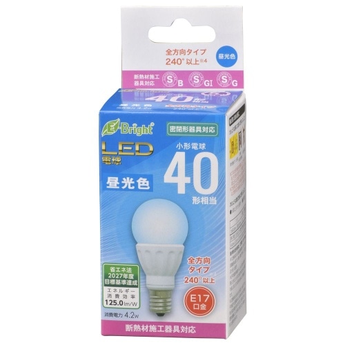LED電球 PS E17 4W 昼光色 LDA4D-G-E17 IS22 ホワイト
