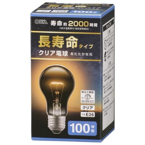 [取寄10]長寿命クリア電球100W1P LB-DL6695CN [1個][4971275647510]