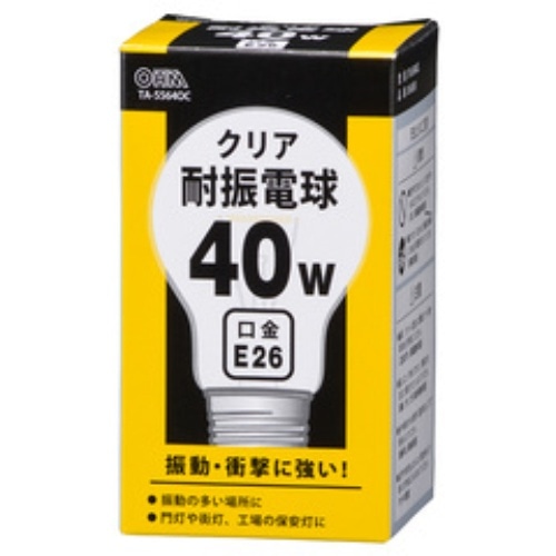 TA-55640C 耐震球40Wクリア [1個]
