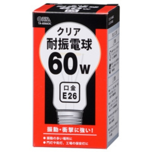 TA-60660C 耐震球60Wクリア [1個]