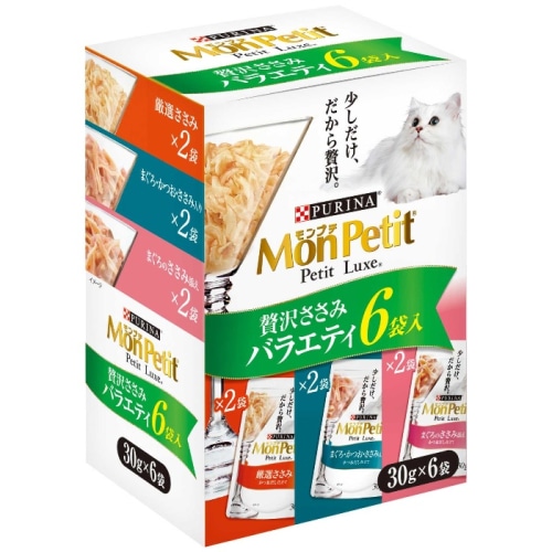 モンプチ プチリュクスパウチ 贅沢ささみバラエティ 180g
