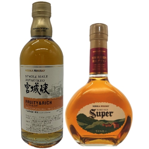 2本セット ( 宮城峡 フルーティ＆リッチ / スーパーニッカ 宮城峡 各500ml 箱付 ) 数量限定