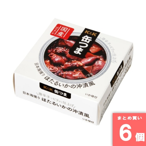 [取寄10][まとめ買い]【6個セット】缶つま ほたるいか沖漬風 [4901592916457]