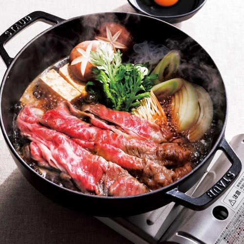 お中元 千成亭 近江牛すき焼き&近江牛と黒豚のハンバーグ セット [冷凍][直送商品](4746-020)