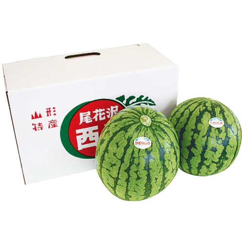 お中元 丸松青果 いずみ会の山形県産 尾花沢 小玉すいか 2玉 [直送商品](4726-028)