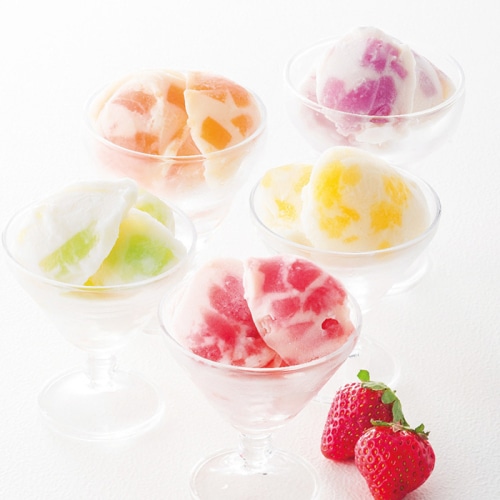 お中元 ひととえ 凍らせて食べる アイスデザート 国産フルーツ入り [直送商品](4762-036)