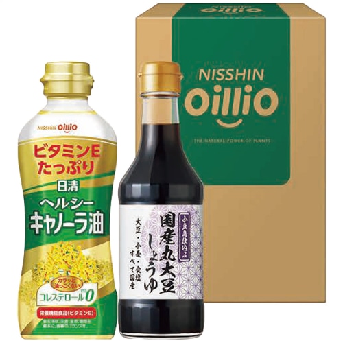 [直送商品]日清オイリオ 日清ヘルシーオイル＆国産丸大豆醤油ギフト TOS-10A (1235-064)