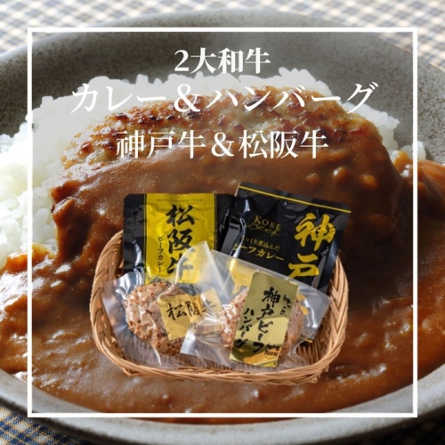 母の日 5/16-18お届け 2大和牛カレー&ハンバーグ 食べ比べ [冷凍][直送商品](4490-661)