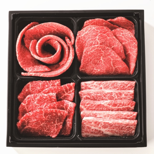 [冷凍][直送商品]雪降り和牛 尾花沢 おまかせ焼肉用4点盛り 【綿半お歳暮】 【11/15～12/26順次お届け】