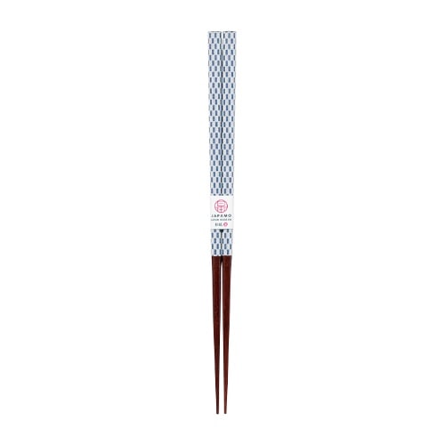食洗箸 JPモダン格子 ブルー 23cm [1膳]