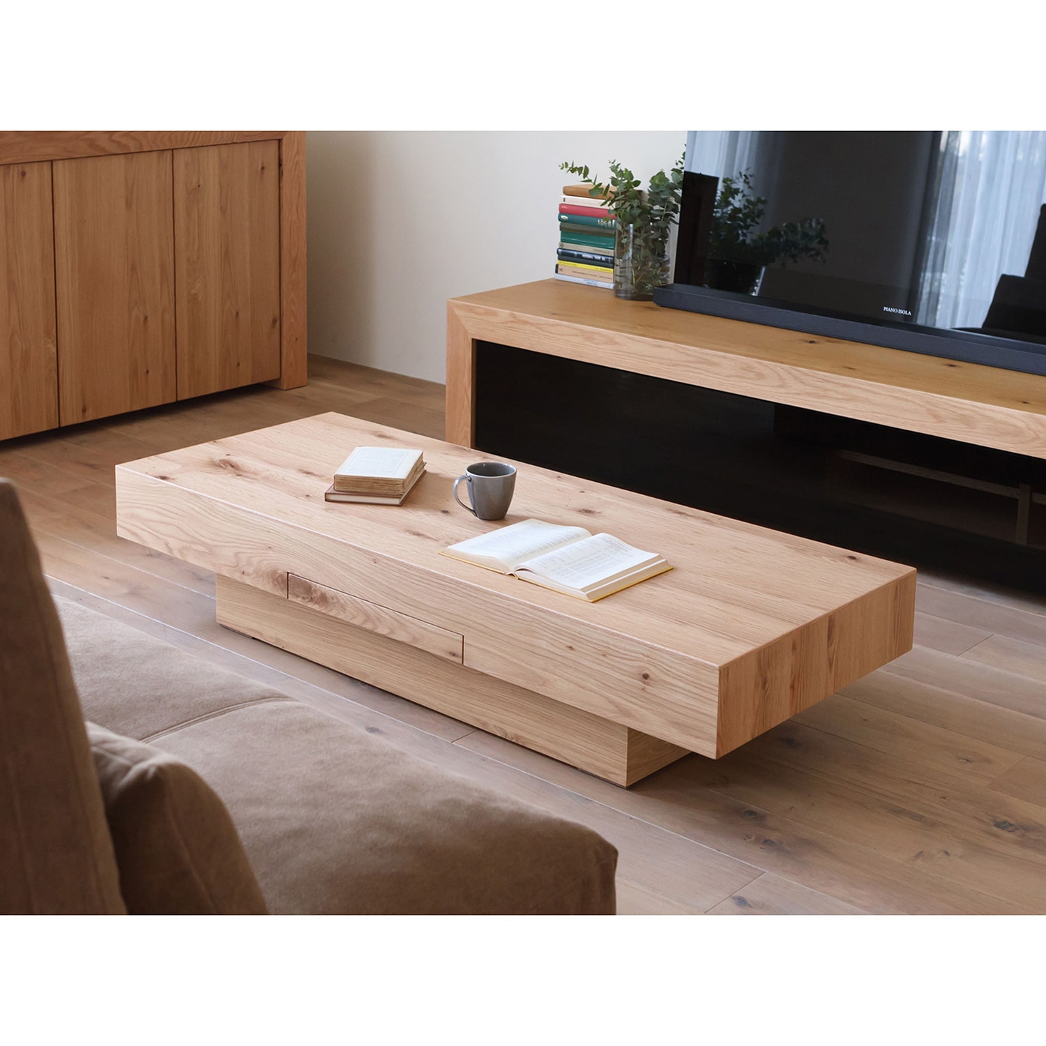 ショコラ リビングテーブル(ウッドタイプ／オーク)