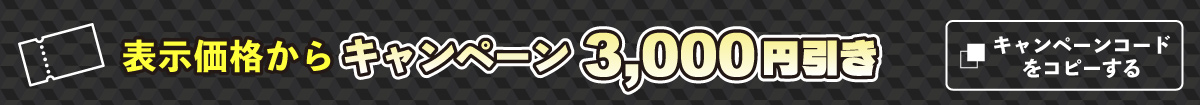 クーポン3000円